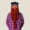 Knitted Viking Beard & Horned Hat Beanie