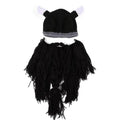 Knitted Viking Beard & Horned Hat Beanie